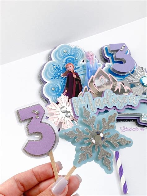 2 Birthday Cake Birthday Cake Toppers Frozen Cake Topper Disney