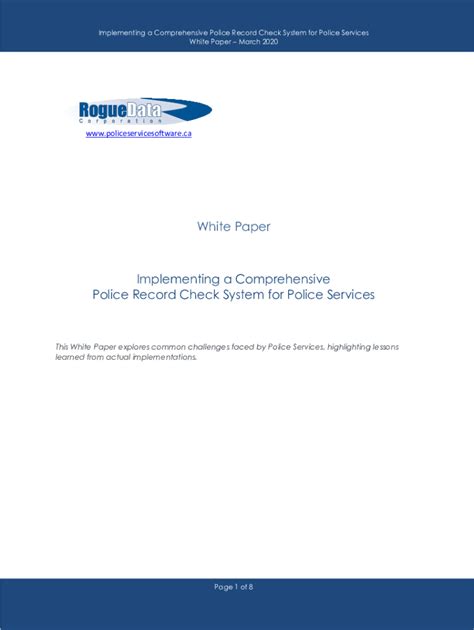 Fillable Online Home Police Record Check System Rogue Data