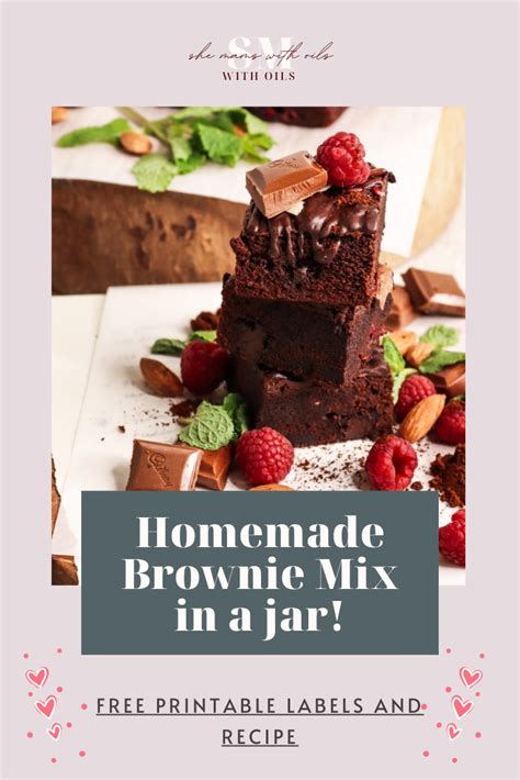 Best Homemade And Easy Brownie Mix In A Jar Recipe Brownie Mix In A