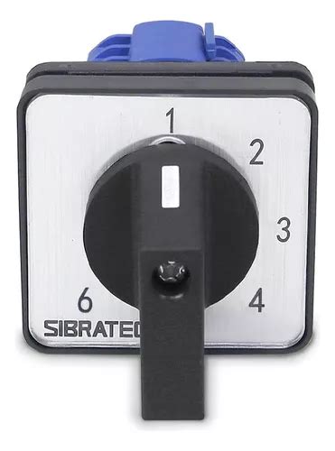 Interruptor Selector Giratorio Unipolar Lw28 20a 6 Posiciones Color