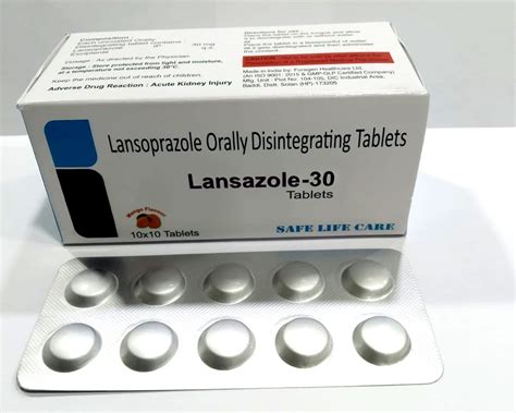 Lansazole 30 Lansoprazole Orally Disintegrating Tablets 1010 Prescription At Rs 80box In Baddi