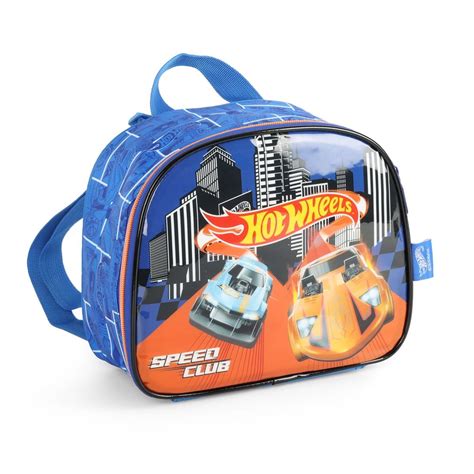 Kit Bolsa Escolar Infantil Lancheira E Estojo Hot Wheels Azul MALOA Loja Virtual