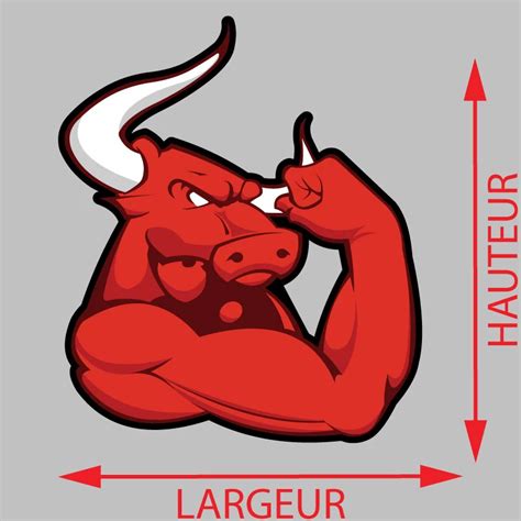 Sticker Taureau Bull Autocollant Taureau Bull ZoneStickers