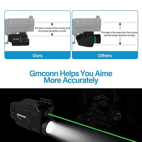 Gmconn Tactical Gun Light And Green Laser Sight Combo Lumens