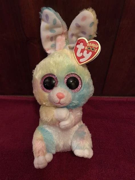 Nmwt Ty Beanie Boos Bubby The Tie Dyed Easter Bunny 6 8 Inch Ebay