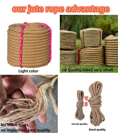 Factory Direct Thickness Natural Jute Rope Twisted Manila Rope Hemp