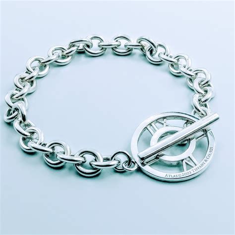 Tiffany And Co 2003 Atlas Sterling Silver Toggle Bracelet 8 ⋆