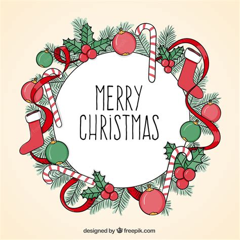 Free Vector | Hand drawn christmas garland