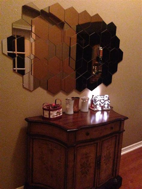 Shane S Creation Using Ikea Honefoss Hexagon Mirrors Looks Better In