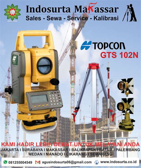 Toko Alat Survey Indosurta Makassar Jual Total Station Topcon GTS 102N