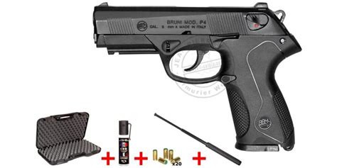 Pistolet Alarme Bruni P Noir Cal Mm Kit D Fense