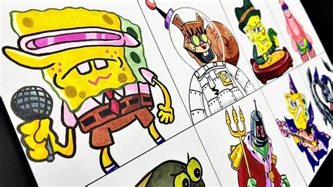 Drawing FNF Funkin For Bikini Bottom V1 Mod SpongeBob Robo Sandy