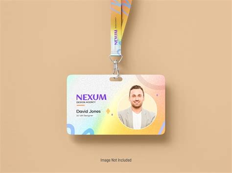 Premium Psd Lanyard Id Card Holder Branding Mockup