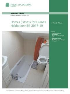 Homes Fitness For Human Habitation Bill 2017 19 Homes Fitness For