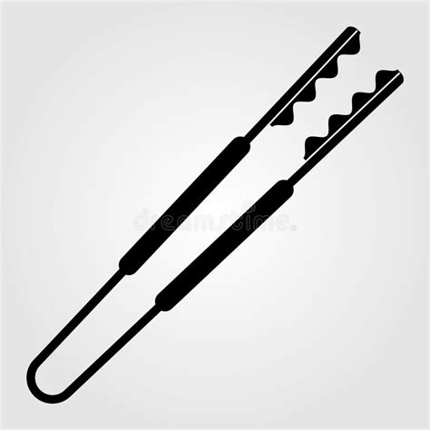 Barbecue Tongs Icon Isolated On White Background Stock Vector