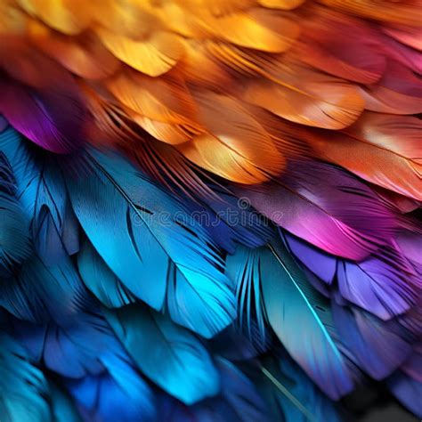 Close Up Of Different Colors Of Feathers To Show Its Feathers Stock Illustration Illustration