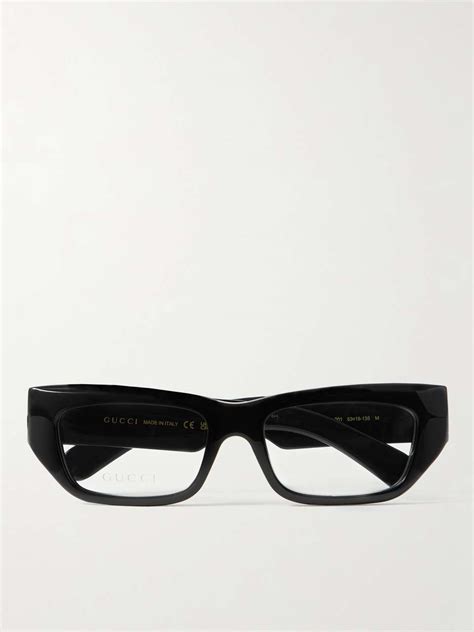 GUCCI EYEWEAR Rectangular-Frame Acetate Optical Glasses for Men | MR PORTER