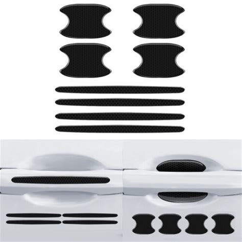 8pcs Car Door Handle Bowl Sticker Protector Anti Scratch Cover Accessories Black Ebay