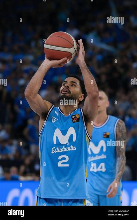 Movistar Estudiantes Player In Action During Final Four Leb Oro