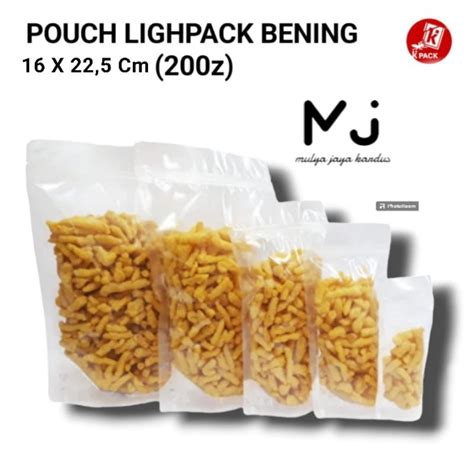 jual standing pouch lightpack  plastik kemasan bening  gram