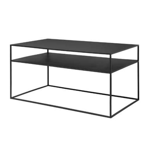 Table Basse En Acier Noir 90 Cm Fera Cdiscount Maison