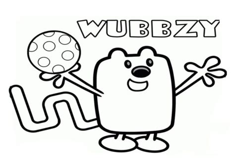 Wubbzy Holding Ball Para Colorir Imprimir E Desenhar Coloringlib