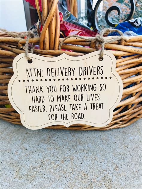 Delivery Driver Sign Thank You Sign Package Delivery Sign Etsy