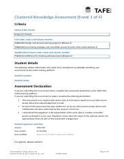 Cl Design AE Kn 1of4 Docx Clustered Knowledge Assessment Event 1 Of 4