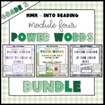 HMH Into Reading Module 4 Power Words Bundle By Messy Bun Coffee Runs