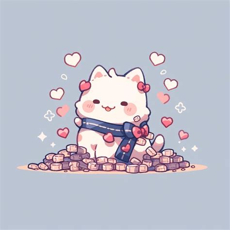 Premium AI Image | cute cat with money