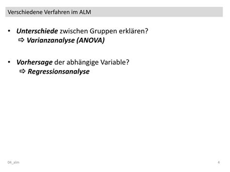 PPT Das Allgemeine Lineare Modell ALM PowerPoint Presentation Free