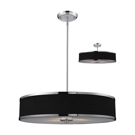 Z Lite Cameo 3 Light Chrome Moderncontemporary Drum Pendant Light At