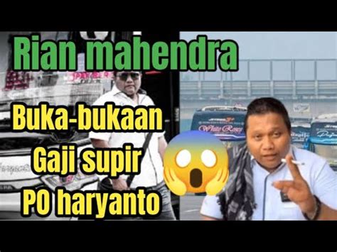 Rian Mahendra Buka Bukaan Gaji Supir Po Haryanto YouTube