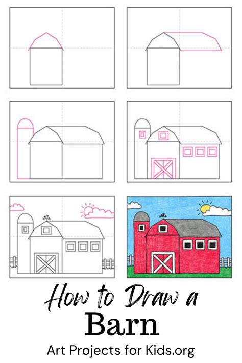 Learn how to draw a Barn with an easy step by step tutorial. Free PDF ...