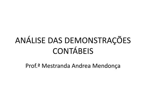 PPT ANÁLISE DAS DEMONSTRAÇÕES CONTÁBEIS PowerPoint Presentation free