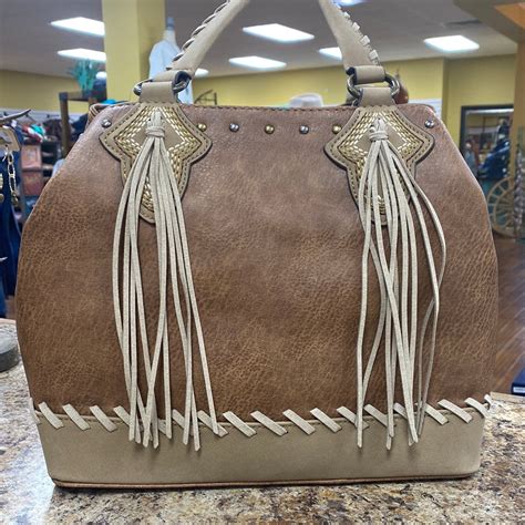 Justin Small Tote Chestnut W Whip Stitch Rustic Soul