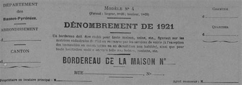 Les Recensements Aux Archives D Partementales Des Pyr N Es Atlantiques