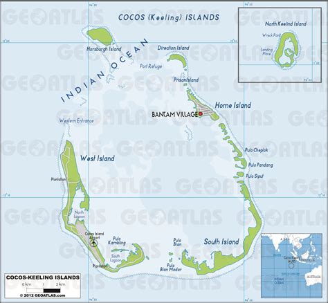 The Territory Of The Cocos Keeling Islands Also Called Cocos Islands