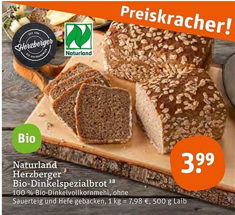 Naturland Herzberger Bio Dinkelspezialbrot Angebot Bei Tegut