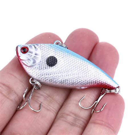 Hengjia Pc G Cm Plastic Vib Lure Fishing Bait Treble Hooks