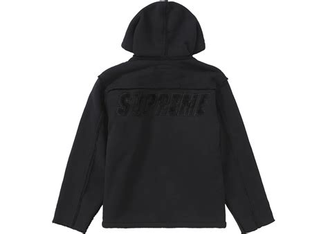 Supreme Faux Shearling Hooded Jacket Black Fw21 Cn