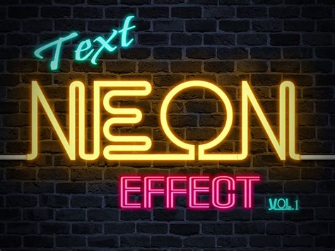 Neon Text Effect Psd