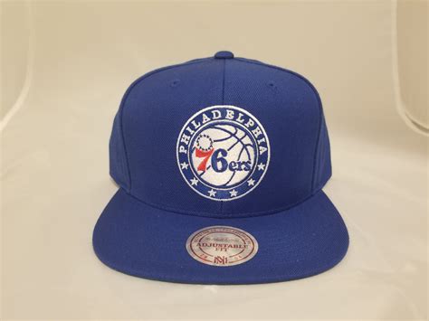 Mitchell And Ness Philadelphia 76ers Xl Logo 2t Snapback Blue Neverdated