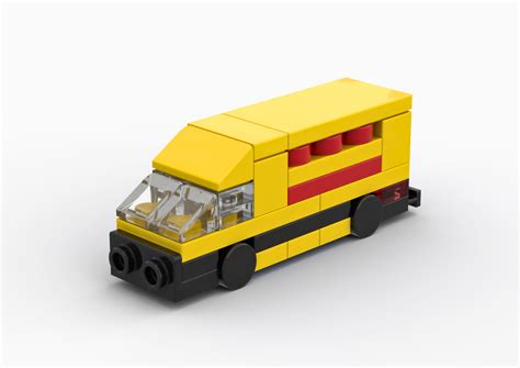 Lego Moc Micro Dhl Delivery Van By The Bobby Brix Channel Rebrickable