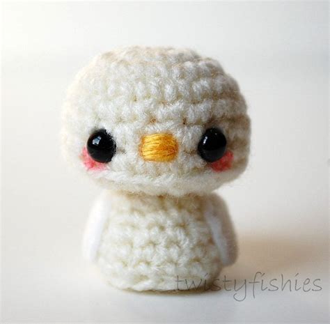 Baby White Bird Kawaii Mini Amigurumi 1150 Via Etsy Diy