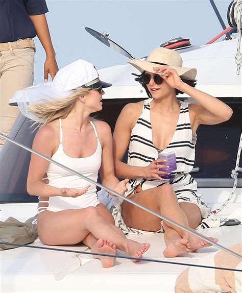 Julianne Hough And Nina Dobrev In Bikini At Yacht Gotceleb