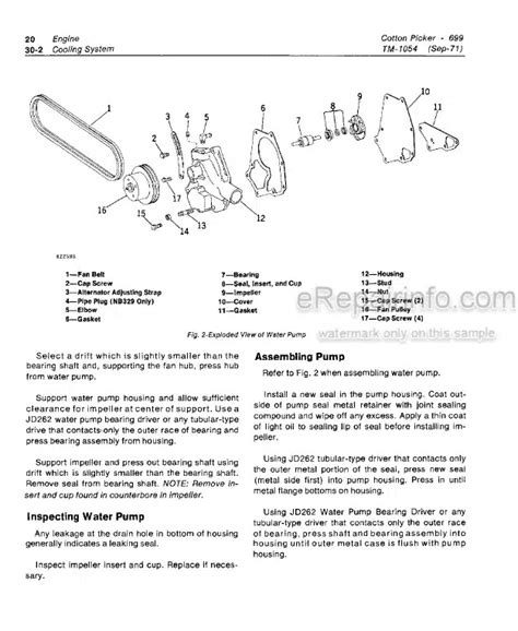 John Deere 699 Technical Manual Cotton Picker TM1054