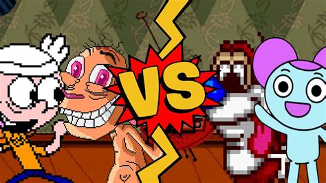 M U G E N Battles Lincoln Loud Ren Höek Vs Pibby Stimpy Youtube