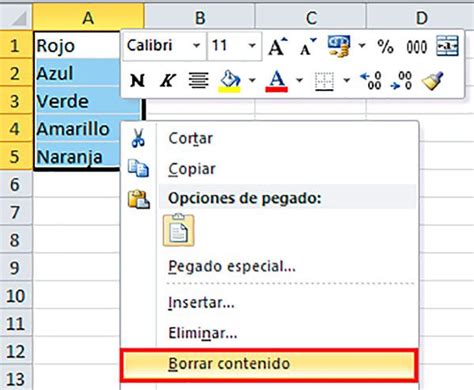 Cómo borrar el contenido de las celdas en Excel fácil y sin fórmulas