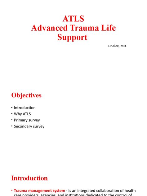 Atls Advanced Trauma Life Support Dr Alex Md Pdf Bleeding